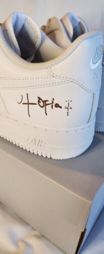 Nike Air Force 1 x Travis Scott Utopia Album -Mens Size 12- Low Top Triple White