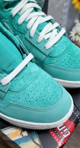 Corporate x Jordan Air Ship PE SP "GOT EM" | Mens Sz 9 | Aqua Green Hairy Suede