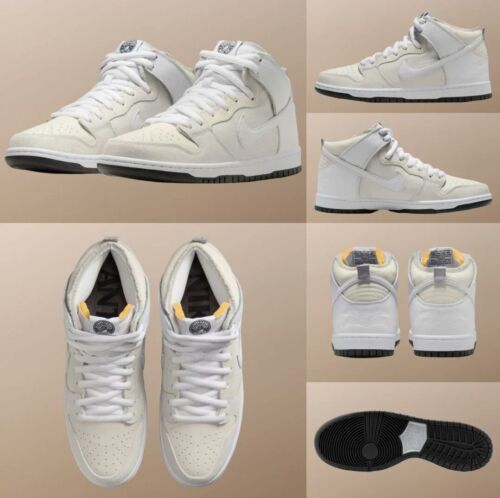 AntiHero x Nike SB Dunk High Pro | Mens Size 12 | White Cream Grey Black Crackle