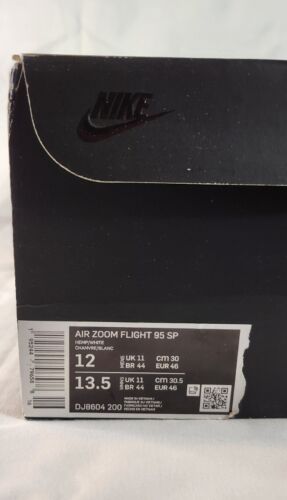 Nike Air Zoom Flight 95 x Supreme SP HEMP | Mens Size 12 | Tan & White + Sticker