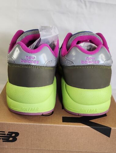 New Balance x Stray Rats 580 MENS SIZE 12 Dark Moss Cosmic Grape Pink Blue