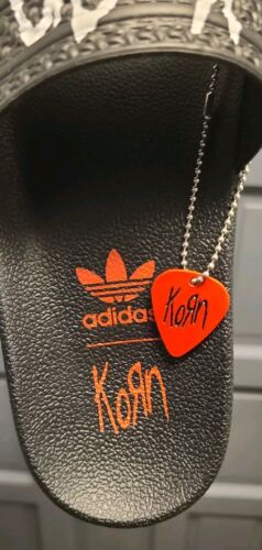 Adidas x Korn Adilette Slides | Mens Size 12 | Stickers, Guitar Pick, & Box! 🔥