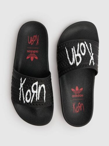 Adidas x Korn Adilette Slides | Mens Size 12 | Stickers, Guitar Pick, & Box! 🔥
