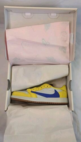 Air Jordan 1 Low OG PS x Travis Scott Canary Yellow Racer Blue - SIZE 1.5 Youth