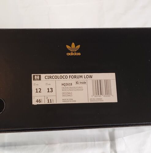 Adidas Circoloco Forum Low Limited Edition BLACK & RED MENS 12