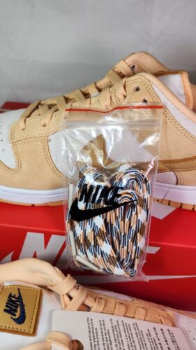 W Nike Dunk Low LX Gold Suede Mens Size 11.5 /Womens 13 Extended Size A+ QUALITY