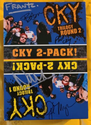 CKY 2 Pack DVD Box Set SIGNED By BAM MARGERA April Phil Trilogy Round 1 & 2 NEW!