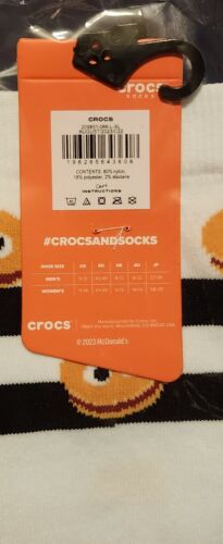 Crocs x Hamburglar McDonald's Socks | Size L/XL | Silly Odd Socks Ships FAST!