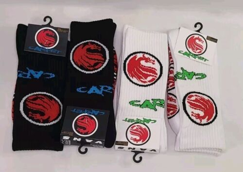 Vans x Carpet Company HALF CAB DRAGON SOCKS | White W/Red NWT Ships FAST!
