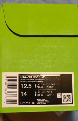 Nike Air Max 1 SP x HUF Anthracite Green Grey | Mens Size 12.5 | SHIPS FAST! 🔥