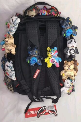 Sprayground Pack Of Real Plush Bears Runway Piece Backpack 40+ Bears SUPER RARE!