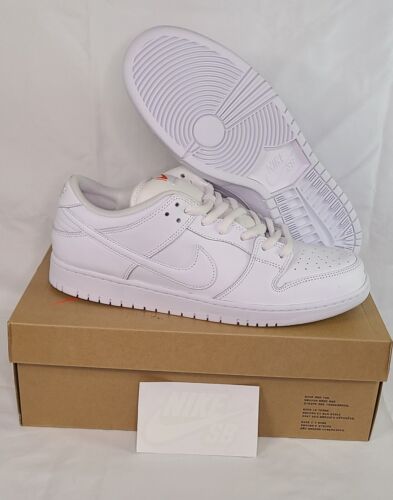 Nike SB Dunk Low Pro ISO Triple White | Mens Size 13 | NEW 2024 Orange Label 🔥