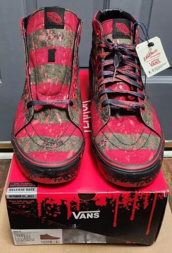 Vans Sk8-Hi x Nightmare On Elm Street Freddy Krueger House Of Terror MENS SZ 13
