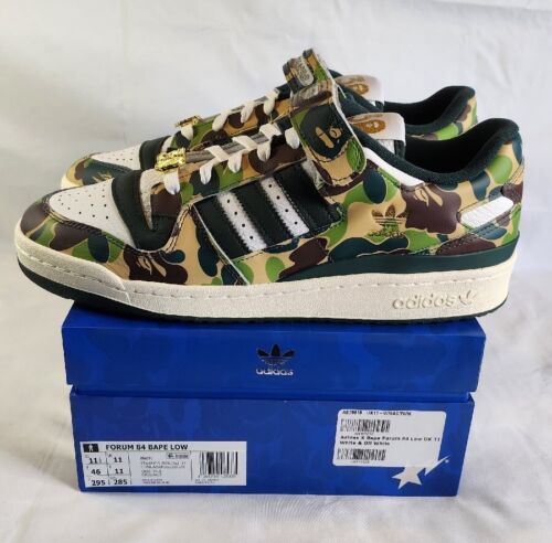 Adidas x Bape Forum 84 Low 30th Anniversary Green Camo Mens Sz 11.5 Bathing Ape