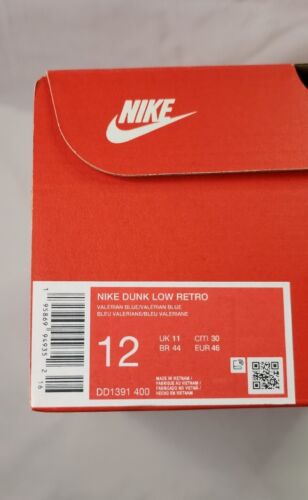 Nike Dunk Low Retro Valerian Blue | Mens Size 12 | NEW Blue Red White SHIPS FAST