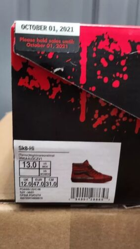 Vans Sk8-Hi x Nightmare On Elm Street Freddy Krueger House Of Terror MENS SZ 13