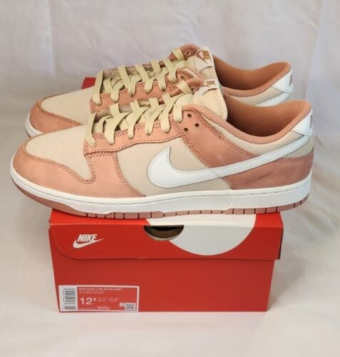 Nike Dunk Low Retro Premium | Mens Size 12.5 | Red Stardust Sanddrift Pink