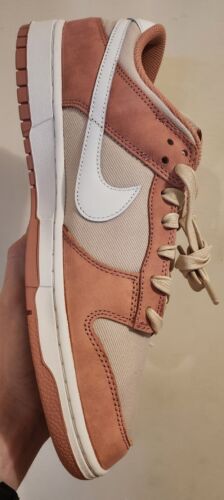 Nike Dunk Low Retro Premium | Mens Size 12.5 | Red Stardust Sanddrift Pink