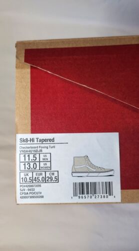 Vans Sk8-Hi | Mens Size 11.5 | Checkerboard Turtledove Tapered NEW In Box