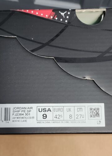 Corporate x Jordan Air Ship PE SP "GOT EM" | Mens Sz 9 | Aqua Green Hairy Suede
