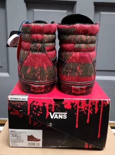 Vans Sk8-Hi x Nightmare On Elm Street Freddy Krueger House Of Terror MENS SZ 13