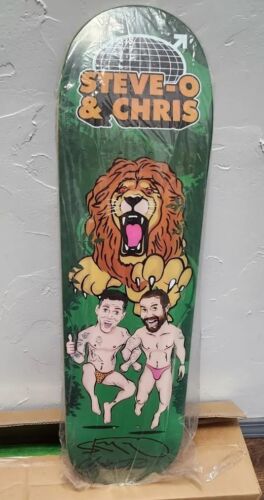 Steve-O & Chris Pontius Wildboyz Signed Deck AUTOGRAPHED! 8.25" MTV Skateboard🔥