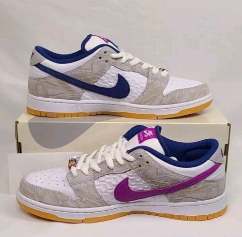 Nike SB Dunk Low PRM Rayssa Leal | Mens Sz 12 | Purple & Blue Swoosh Extra Laces