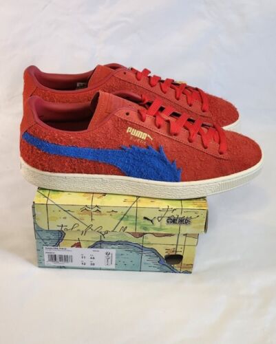 Puma x One Piece Suede 'BUGGY' | MENS SZ 12 | Ultra Red Anime Collab Ships FAST!