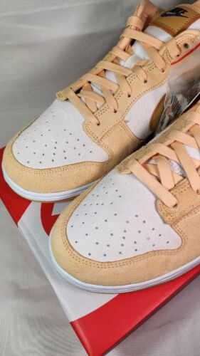 W Nike Dunk Low LX Gold Suede Mens Size 11.5 /Womens 13 Extended Size A+ QUALITY