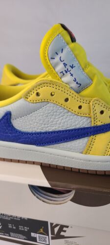 Air Jordan 1 Low OG PS x Travis Scott Canary Yellow Racer Blue - SIZE 1.5 Youth