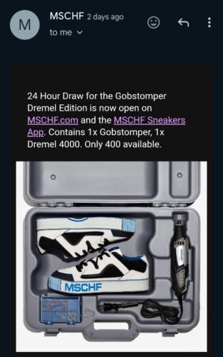 MSCHF Gobstomper x Dremel 4000 | Mens Size 12 | ONLY 400 PAIRS MADE! π₯β
οΈ