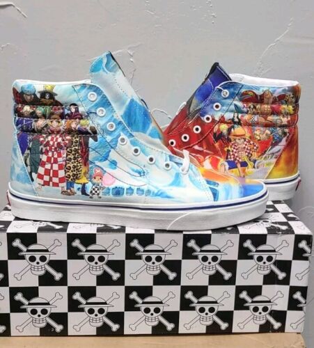 Vans x One Piece Sk8-Hi 'Punk Hazard' 360° Graphic | Size 11.5 | Monkey D. Luffy Zoro Usopp Franky Nami Sanji Robin