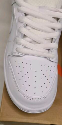 Nike SB Dunk Low Pro ISO Triple White | Mens Sz 12 | Orange Label NeW Skate Shoe
