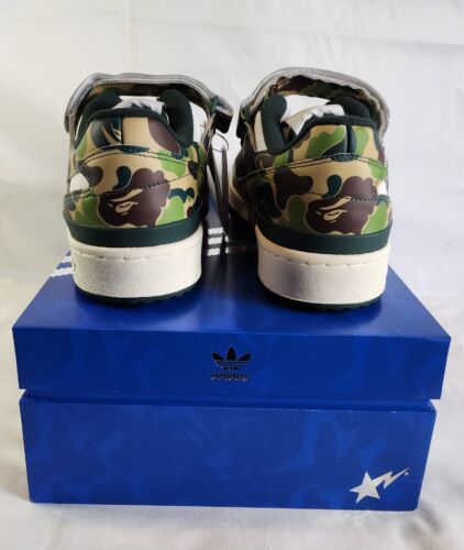 Adidas x Bape Forum 84 Low 30th Anniversary Green Camo Mens Sz 11.5 Bathing Ape