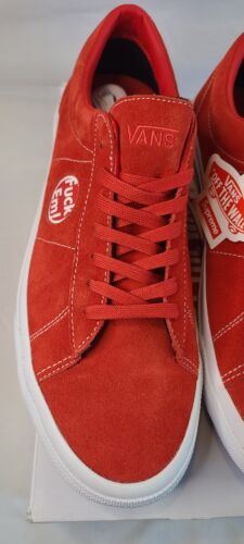 Supreme Γ Vans Sid 2024 RED | Mens Size 11.5 | "Fuck Em!" NIB Ships FAST! π₯