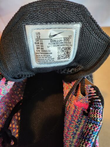 Nike Air Max FlyKnit Racer Multicolor Running Sneaker Mens Size 12 Retail $160