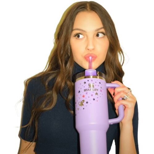 Stanley X Olivia Rodrigo Tumbler NEW!!! Purple 40 Oz Cup With Handle Hot Or Cold