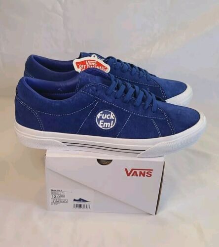 Supreme × Vans Sid 2024 BLUE | Mens Size 12 | "Fuck Em!" NIB Ships FAST! 🔥
