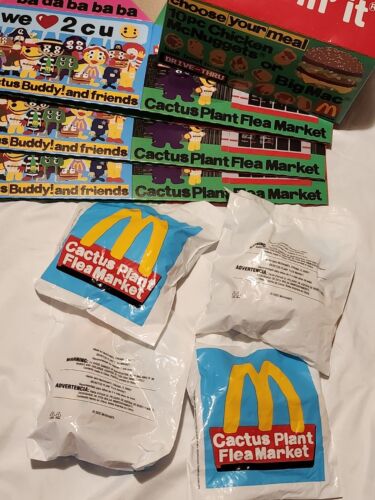 4x McDonalds Cactus Plant Flea Market CPFM Cactus Buddy Toys SEALED! SHIPS FAST