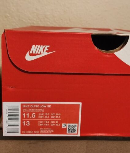 Nike Dunk Low SE | MENS SIZE 11.5 | Dusty Olive Pro Gold Ugly Duckling Pack