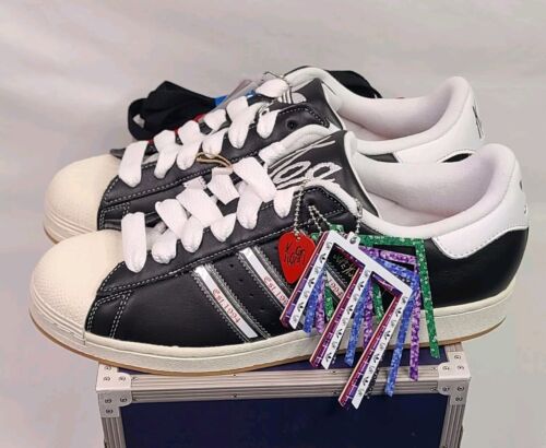 Korn x Adidas Superstar Black Gum | Mens Sz 14 | 30th Anv Red Pick + PURP Laces!