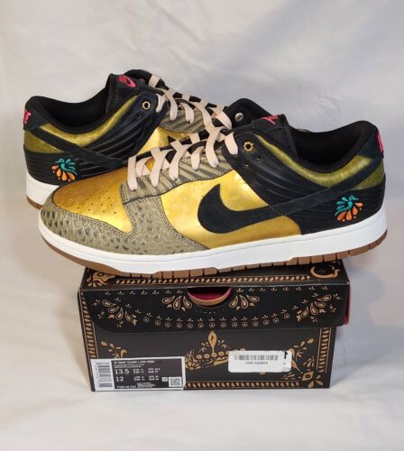 Nike Dunk Low PRM | Womens Sz 13.5 / Mens 12 | Dia De Muertos Familia Pink Gold