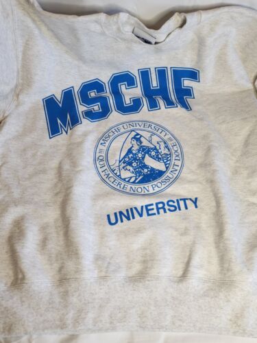 MSCHF University College Sweatshirt Crew GREY Men Size Large SOLD OUT Super Rare