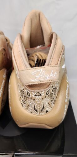 Nike Air Zoom Flight 95 x Supreme SP HEMP | Mens Size 12 | Tan & White + Sticker