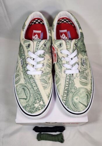 Supreme x Vans Dollar Bill Green "Skate Era" Mens Size 12 NEW 2023 Sneakers