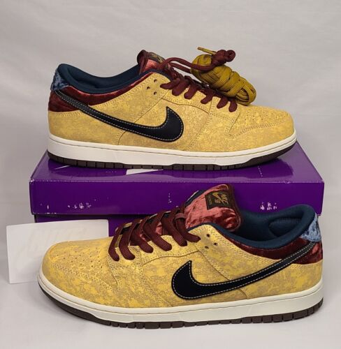 Nike SB Dunk Low City Of Cinema | Mens Sz 12 | Celestial Gold Red Navy Black NEW*
