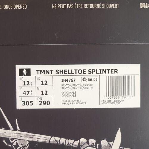 Adidas x TMNT Master Splinter Shelltoe | US Size 12.5 | Extra Laces + Comic Book