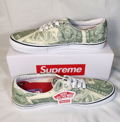 Supreme x Vans Dollar Bill Green "Skate Era" Mens Size 12 NEW 2023 Sneakers