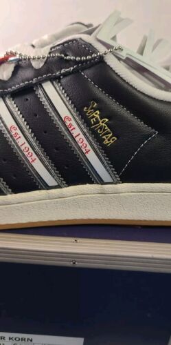 Korn x Adidas Superstar Black Gum | Mens Sz 14 | 30th Anv Red Pick + PURP Laces!