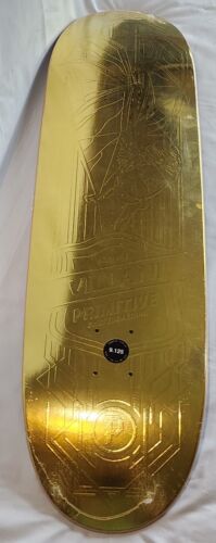 RaRe Primitive Franky Villani Gold Foil Embossed Bat Skateboard Deck New Sealed